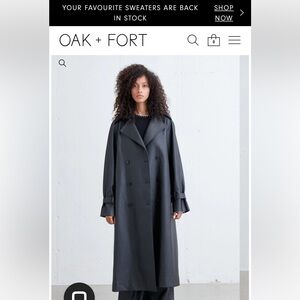 Oak + Fort Vegan Leather Trench
